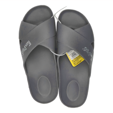 FUN PLUS 簡約純色室外拖鞋, 44/45, 深灰色