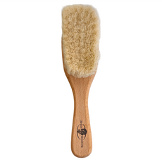 Braun Wettberg 珀薇 德國製特長山羊毛寶寶嬰兒用髮梳, 原木色, 1個