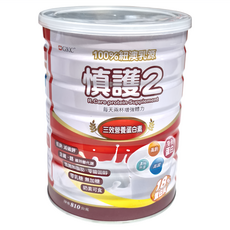 GKC 慎護2 三效營養蛋白素 810g 高鈣高鐵、低鈉零膽固醇 無乳糖無蔗糖 香草口味, 1罐