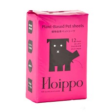 Hoippo 植物由來 寵物尿墊 紅色超寬型, 12片, 1包