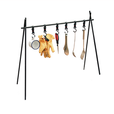 Chill Outdoor 多功能三角置物架 + 專屬掛勾, 黑色, 1組