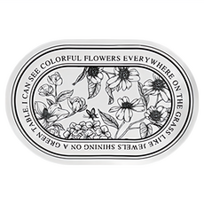 JOEKI 硅藻泥軟地墊, #17 白色花語 款式隨機, 1個