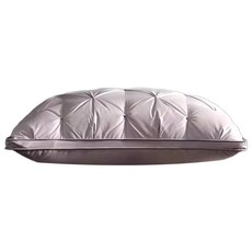 LoveCity 寢城之戀 立體扭花雲朵枕 透氣舒柔釋壓羽絲絨枕, 灰色, 75 x 45cm, 1個