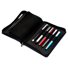 KaCO ALIO 鋼筆展示收藏包10格 墨黑色 便攜筆袋, 1個