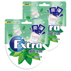 Extra 益齒達 薄荷脆皮魔立方無糖口香糖, 57.2g, 2包