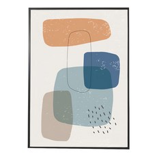 Boluo 菠蘿選畫所 幾何 • 方形疊層III掛畫 APGS3452B, 黑色