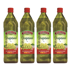 BORGES 西班牙原裝進口100%純葡萄籽油 1L 高溫烹飪適用 健康美味, 4瓶