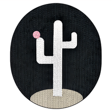 耐磨耐抓彩色貓抓板 瓦楞彩色平板貓抓板 環保卡紙 2cm 最大承重10Kg, 43.5 x 35cm, 仙人掌花, 1個