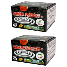 鱷魚 百貨King 新鱷魚淡煙蚊香 30個 2盒, 黑色