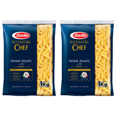 Barilla 百味來 Selezione Oro Chef 義大利麵 PENNE RIGATE n.73, 1kg, 2包