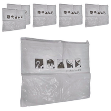 免抽氣按壓式 真空收納袋 衣物收納袋 棉被收納袋 旅行收納 多規格 小款立體, 50 x 70 x 32cm, 6個裝, 1組