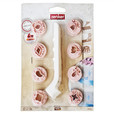 zenker 翻糖造型壓模八件組, 3色 隨機出貨, 1組