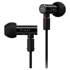 final MMCX 動圈式入耳式耳機 E4000 可換線設計 輕巧舒適 自然清晰音質, 黑色
