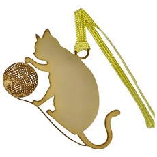 TOYO 東洋精密工業 精雕書籤 CAT-004, 貓玩毛線球, 1個