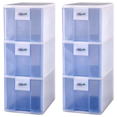 MORY 茂盛 CD收納箱 3層 塑丙烯(PP), 面寬185 x 深270 x 高490mm, 06231, 2個