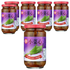 金蘭 小菜心, 嚴選高級青萵苣菜心最幼嫩部位, 口感清脆, 396g, 6罐