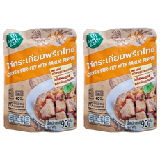 SMART EAT 黑胡椒大蒜雞肉即食包 新配方 無需添加味精, 90g, 2包