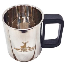 CAPTAIN STAG 鹿牌 雙層不鏽鋼經典款馬克杯 250ml 保溫保冷, 銀色, 1個
