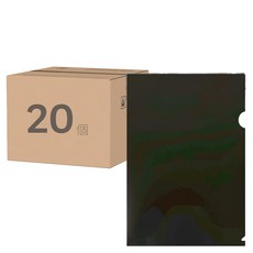 DaTaBanK 三田文具 A4 極厚L型文件夾, 黑色, 4包