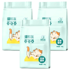 葉子小舖 天然豆腐貓砂 6L 容量 2kg (1包) 低粉塵, 3包, 竹炭