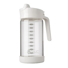 SP SAUCE 日本免開蓋防滑玻璃油壺醬料壺 白色, 1個, 480ml