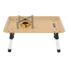 LOGOS 酒精爐桌, 淺咖啡色 + 銀色