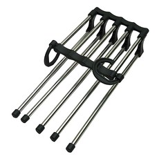 不鏽鋼褲架 防滑五桿, 黑色, 1個