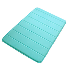 珊瑚絨記憶地墊Set 2 條紋款 40*60cm 咖啡/棗紅/駝色/淡紫/淡灰, 50 x 80cm, 淺藍色, 1組