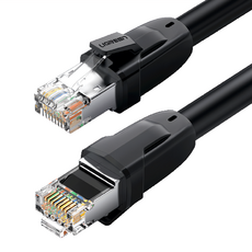 UGREEN 綠聯 CAT8 網路線 25Gbps 電競級網路線, 1m, 黑色, 1條
