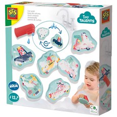 SES幫動物們洗車水畫洗澡玩具，原裝進口，無毒低敏，無麩質配方, 13099, 1組