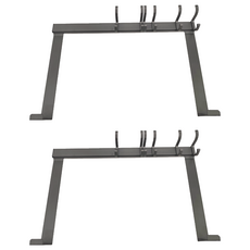 妃妃嚴選 太空鋁門後掛鈎 加長6鈎 適用於4.5cm室內門 槍灰 1入, 2組