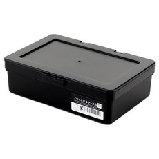 SANADA L8088 掀蓋小物收納盒-s 設計方便拿取 桌面收納好幫手, 黑色, 3個