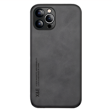 立元 羊巴皮隱形磁吸殼 手機防摔殼 - 內置磁吸鐵片 輕奢親膚, iPhon16 Plus, 石墨灰