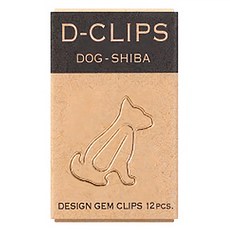 日本 MIDORI 柴犬 造型迴紋針 文件整理 可愛造型, 12個, 1盒
