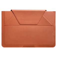 MOFT 隱形立架筆電包 收納支撐 15°/25°角度 PU材質 防刮耐用, 棕橘色, 1個