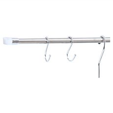 HomeMax鎖牆式不鏽鋼吊桿 #304不鏽鋼鋅合金材質, 銀色 + 白色, 1個