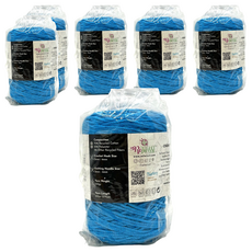 brandyarn Retwisst Chainy Cotton系列 再生針織線, 7018 藍色, 6捲