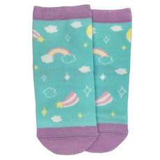 dabbakids 兒童款防磨止滑瓦拉中筒襪，台灣製，親膚彈性纖維不變形, S(11~16cm), 熱氣球之旅