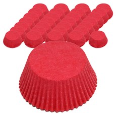 油力士 大紅色杯子蛋糕紙杯 (600入) 25x14mm - 食品級材質，烘焙點心安心首選, 1入