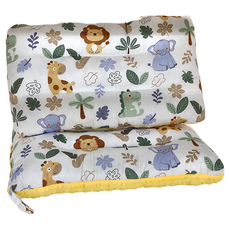 100%純棉可水洗兒童枕頭 高度約6cm±2cm, 43 x 28 x 6cm, 小夥伴 2個