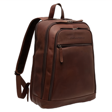 B.C. ISHUTAL PU皮革方形後背包, 棕色