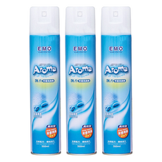 EMO 飄香噴霧罐, 350ml, 薰衣草/晨露香/茶花香, 除臭抗菌防螨, 超強長效芳香, 3瓶