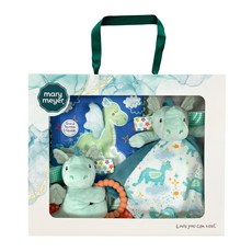 mary meyer 蜜兒 魔法小飛龍 臻藏禮盒 Set 手搖鈴+安撫巾+沙沙紙, 1盒, 安撫巾33 x 33cm、沙沙紙23 x 23cm、手搖鈴15 x 14.5cm