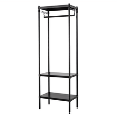 dayneeds 日需百備 極致工藝 烤漆三層單桿衣櫥, 黑色