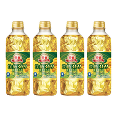 TAISUN 泰山 均衡369 健康調合油, 嚴選澳洲芥花油、英國葵花油及西班牙橄欖油, 耐高溫220°C, 通過SQF國際認證, 1L, 4瓶