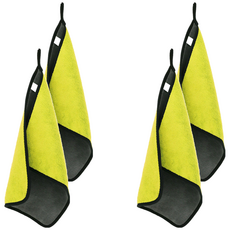 英國熊 雙色超細纖維清潔布 盒黃灰色 30 x 30cm, 4條