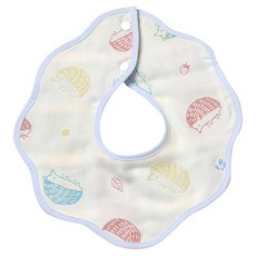 New Star 明日之星 四層紗花朵形360度嬰兒圍兜 29 x 32cm 圍兜, 顏色隨機, 1入, 1件