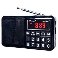 Dennys 丹尼斯 USB SD FM MP3隨身大字鍵插卡喇叭, MS-K238, 爵士黑