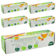 台塑 拉鍊式密實袋 開關便利 密合緊實 不易漏水, 中 20 x 17.5cm, 20張, 5盒