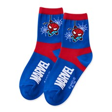 ONEDER 旺達 復仇者聯盟系列襪-蜘蛛人 舒適透氣 卡通圖案 展現童真, 15~18cm, 1雙